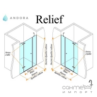 Душевая дверь в нишу Andora Relief