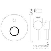 Наружная часть скрытого монтажа Jaquar Florentine FLR-CHR-5065K хром