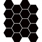 Плитка настенная, мозаика 22,0x25,5 Paradyz Universal Pressed Mosaic Hexagon Nero