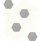 Настінна плитка, мозаїка 22,0x25,5 Paradyz Universal Pressed Mosaic Hexagon Bianco Mix