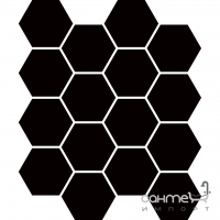 Настінна плитка, мозаїка 22,0x25,5 Paradyz Universal Pressed Mosaic Hexagon Nero