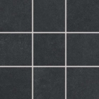 Мозаичная напольная плитка на сетке 10x10 Rako TREND Black Черная DAK12685