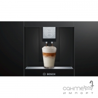 Встраиваемая автоматическая кофемашина Bosch CTL636ES1 черная, нержавеющая сталь