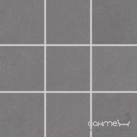 Мозаїчна плитка для підлоги на сітці 10x10 Rako TREND Dark Grey Темно-Сіра DAK12655