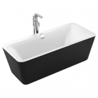 Акриловая ванна отдельностоящая Volle 12-22-110black белая/черная