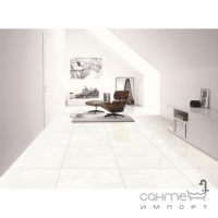 Керамогранітна плитка під мармур 60x120 iKeramix Total Carrara Grey New Pol Біла Полірована