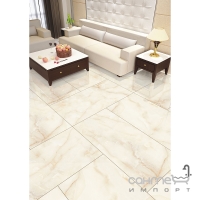 Керамогранитная плитка под мрамор 60x120 iKeramix Total Fusion Beige Mat Бежевая Матовая