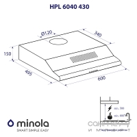 Плоская вытяжка Minola HPL 6040 ХХ 430 цвета в ассортименте