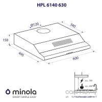 Плоска витяжка Minola HPL 6140 ХХ 630 кольори в асортименті