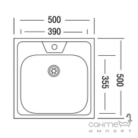 Кухонна мийка Ukinox STM 500 500 6C нержавіюча сталь, матова