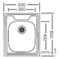 Кухонна мийка Ukinox STM 500 600 6C нержавіюча сталь, матова