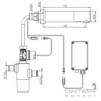 Сенсорний змішувач-термостат для раковини прихованого монтажу Stern Tubular TB 350202 хром
