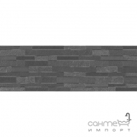 Настінна плитка структурна, обрізна 30х89,5 Kerama Marazzi Гренель Темно-Сірий 13055R