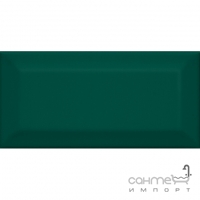 Настенная плитка с гранью 7,4х15 Kerama Marazzi Клемансо Зеленая 16058