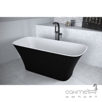 Отдельностоящая ванна с сифоном Besco Assos 160x70 Black&White