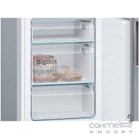 Отдельностоящий двухкамерный холодильник с нижней морозильной камерой Bosch Serie 4 KGV39VL306