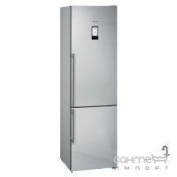 Отдельностоящий двухкамерный холодильник с нижней морозильной камерой Siemens KG39NAI36 нержавеющая сталь