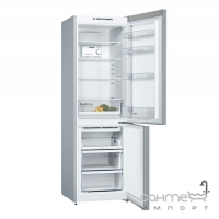 Отдельностоящий двухкамерный холодильник с нижней морозильной камерой Siemens KG39NVL306 нержавеющая сталь