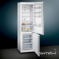 Окремий двокамерний холодильник із нижньою морозильною камерою Siemens KG39NXW316 білий