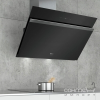 Кухонная вытяжка Siemens LC91KWQ60S нержавеющая сталь/черное стекло