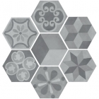 Шестиугольный керамогранит с узорами 20х23,1 Kerama Marazzi Пуату Микс SG23032N
