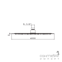 Душова лійка Vema Ultraslim V08245B0010 30 см. хром