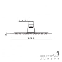 Душевая лейка Vema Ultraslim V08241B0010 20 см. хром