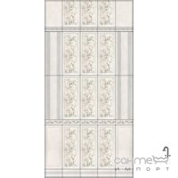 Настенная плитка декорированная 20х50 Kerama Marazzi Кантри Шик Панель Белая 7188