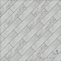 Підлоговий керамограніт декорований 9,9 х40, 2 Kerama Marazzi Кантрі Шик Сірий SG401800N