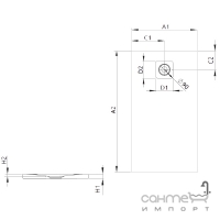 Прямоугольный душевой поддон из искусственного камня Radaway Kyntos F Stone 90x80 HKF9080-04 белый