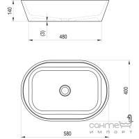 Раковина Ravak Solo 580x400 XJX01358000 біла