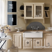 Полувстраеваемая керамическая кухонная мойка Kerasan Hannah Oxfordshire 5430 белая керамика
