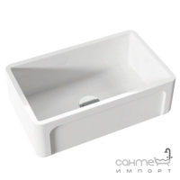 Напіввбудована керамічна кухонна мийка Kerasan Hannah Yorkshire 5421 біла кераміка