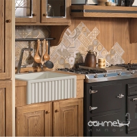 Полувстраеваемая керамическая кухонная мойка Kerasan Hannah Hampshire 5460 белая керамика