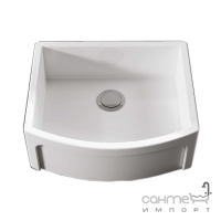 Напіввбудована керамічна кухонна мийка Kerasan Hannah Devon 5440 біла кераміка