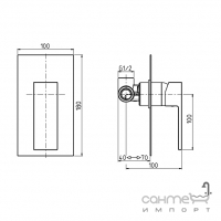 Смеситель скрытого монтажа для душа M&Z Lauren LRN02707