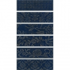 Настенное панно 51x28,5 (6 штук 8,5х28,5) Kerama Marazzi Кампьелло Орнамент Синий AD\B333\6x\2926