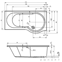 Акрилова ванна Riho Dorado (лівостороння) BA8100500000000