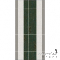 Настінне панно 51x28,5 (6 штук 8,5х28,5) Kerama Marazzi Камп'єлло Орнамент Зелений ADE3336x2926