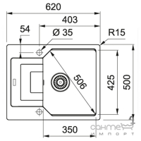 Кухонная мойка Franke Urban UBG 611-62 114.0574.950 графит