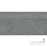 Керамічний граніт підлоговий, сходинка 30х60 Kerama Marazzi Ньюкасл Сірий Темний Обрізний SG212500RGR