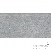 Напольный керамический гранит, ступень 30х60 Kerama Marazzi Ньюкасл Серый Обрезной SG212400R\GR