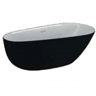 Отдельностоящая акриловая ванна Polimat Shila 170х85 00345 белая/матовый черный