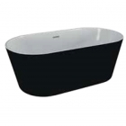 Отдельностоящая акриловая ванна Polimat Uzo 160x80 00337 белая/матовый черный