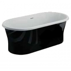 Отдельностоящая акриловая ванна Polimat Amona Nero New 150x75 00058 белая/черный глянец