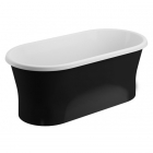 Отдельностоящая акриловая ванна Polimat Amona Nero New 150x75 00335 белая/матовый черный