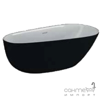 Отдельностоящая акриловая ванна Polimat Shila 170х85 00345 белая/матовый черный