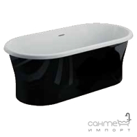 Отдельностоящая акриловая ванна Polimat Amona Nero New 150x75 00058 белая/черный глянец