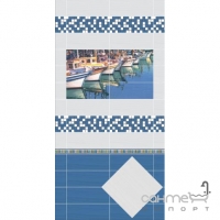 Мозаїчний декор 15х40 Kerama Marazzi Салерно Мікс Білий/Синій 17115042