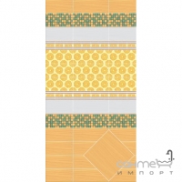 Мозаичный декор 15х40 Kerama Marazzi Салерно Микс Зеленый/Желтый 171\15043